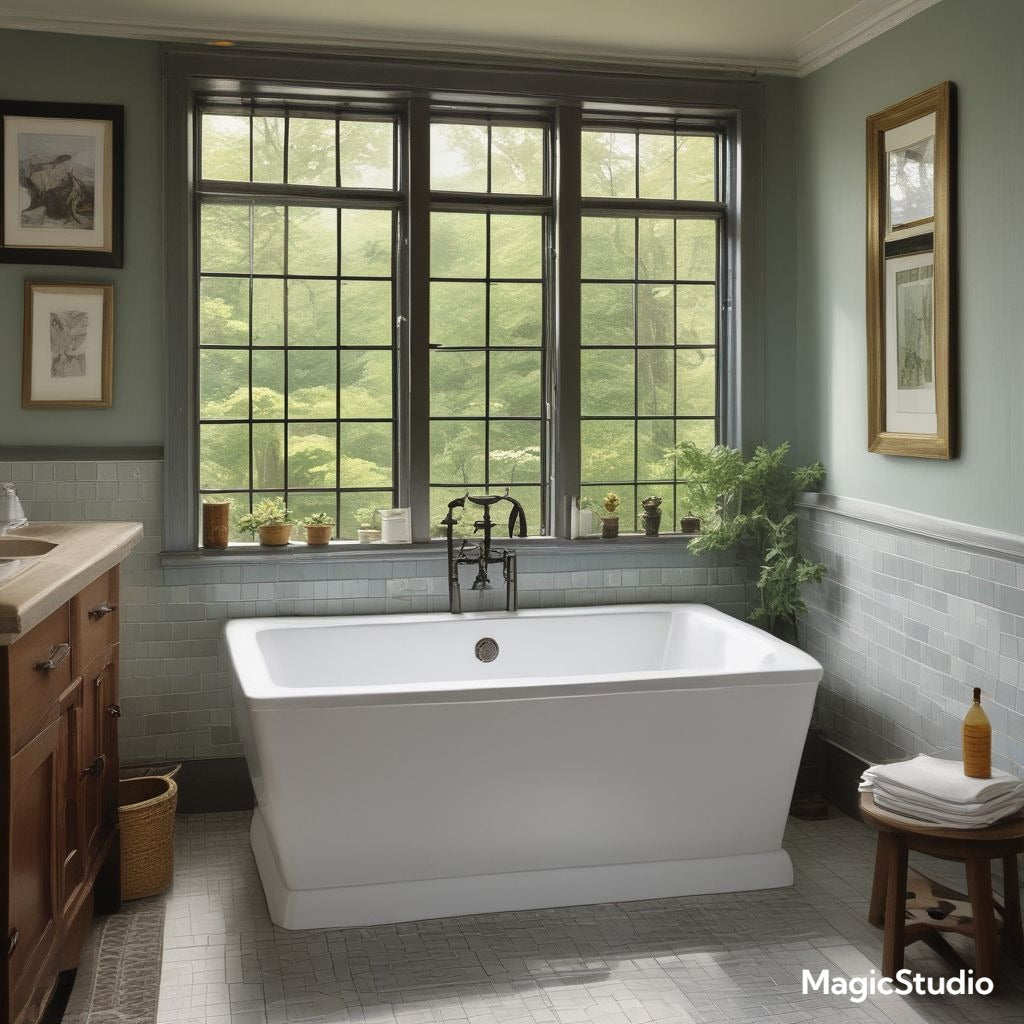 Porcelain Square Soaking Tub